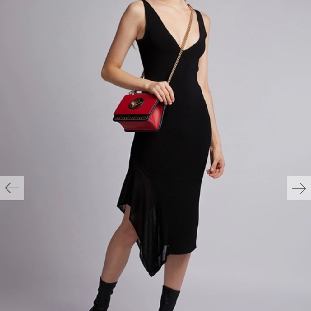 Cushnie Black Sleeveless Asymmetrical Dress